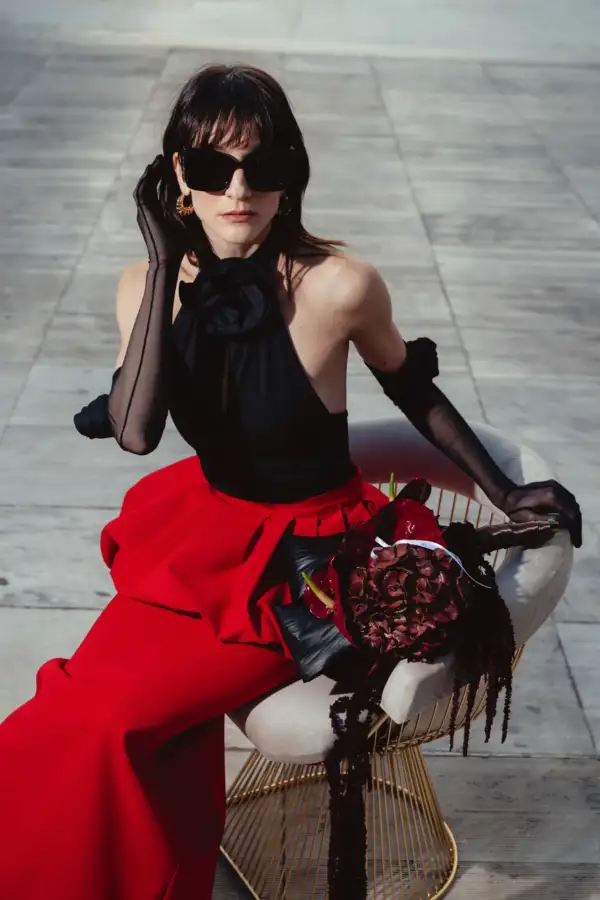 THE PENLOON SKIRT IN VALENTINO RED